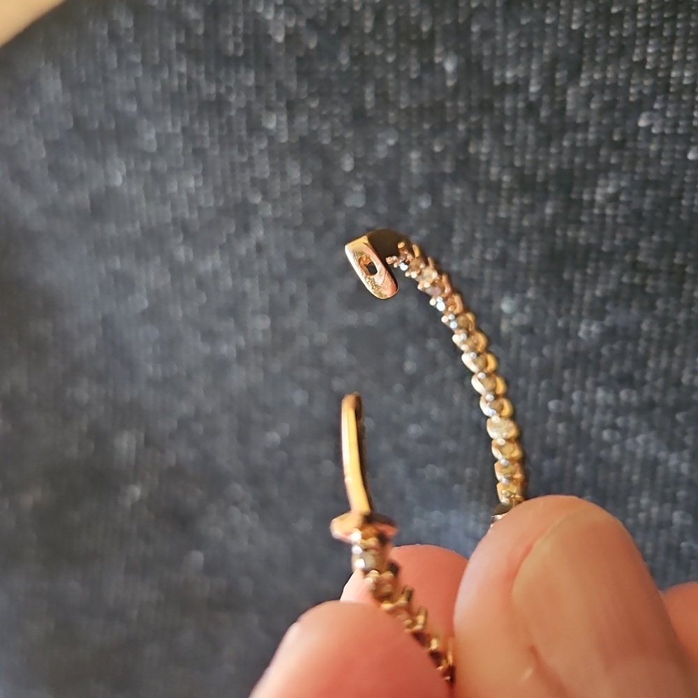 Levian Inside Outside Hoop Earrings - Picture 6 of 7